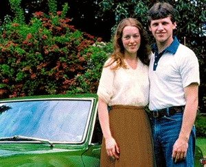 Dale and Sheila Hefko and the lone car which holds them together.